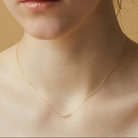 K18 Diamond Necklace(0.1ct)