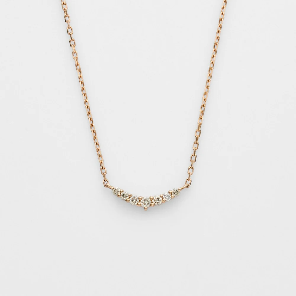 K10 Diamond Necklace (Pink Gold)(0.05ct)