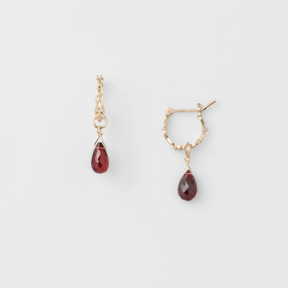 K10 Garnet Earring Set