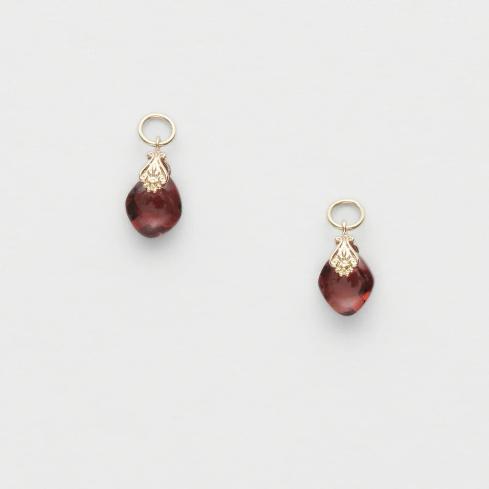 K10 Garnet Earring Charm