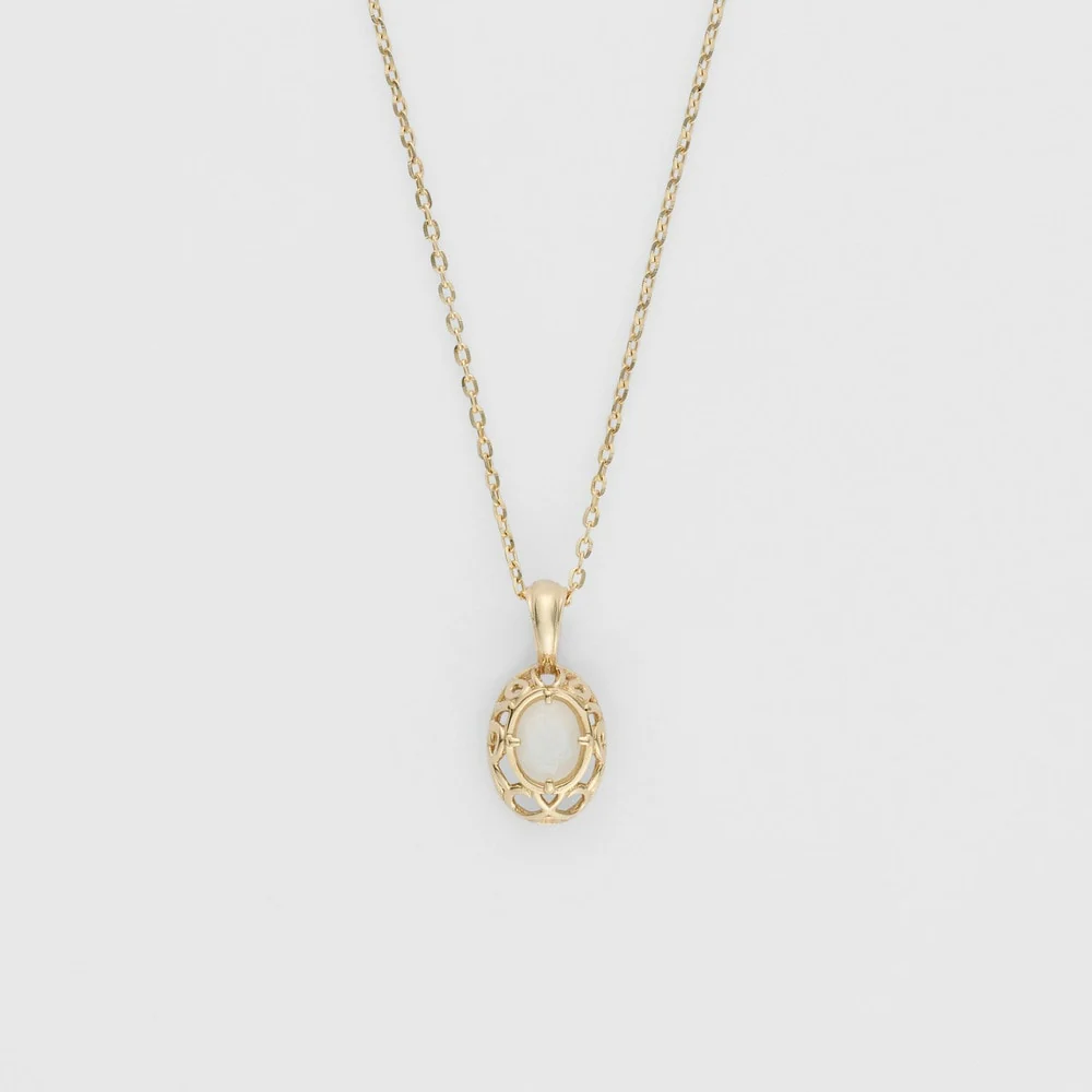 <June Birthstone> K10 Moonstone Necklace