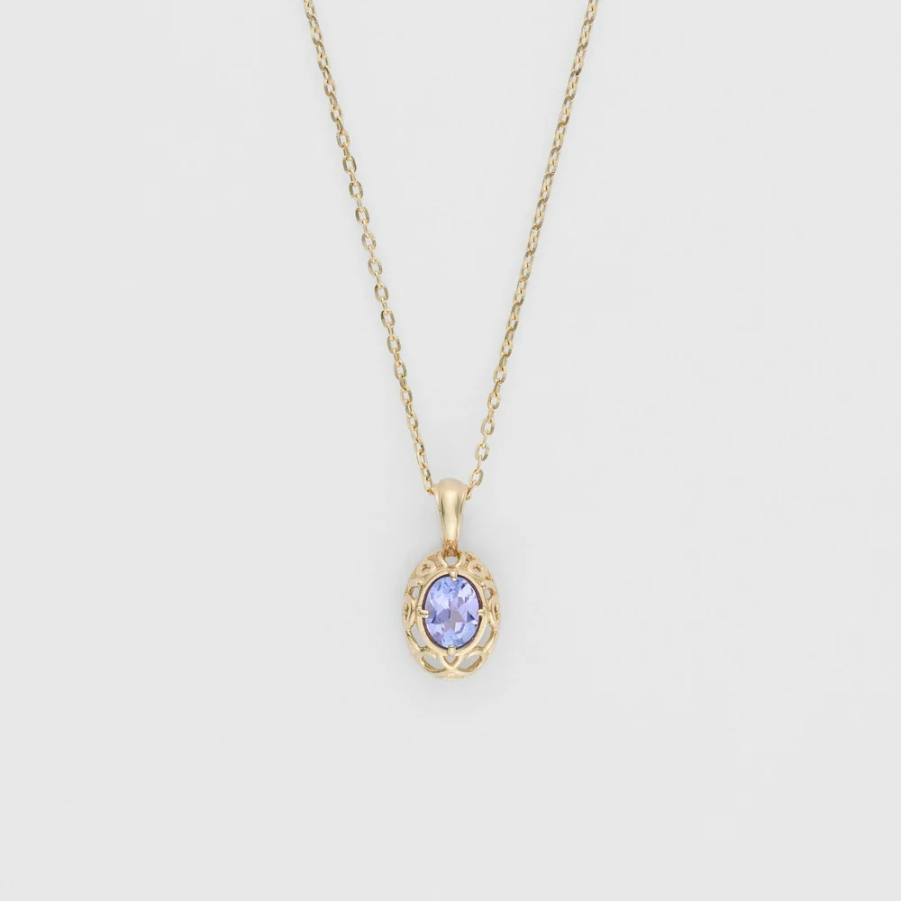 <December Birthstone> K10 Tanzanite Necklace