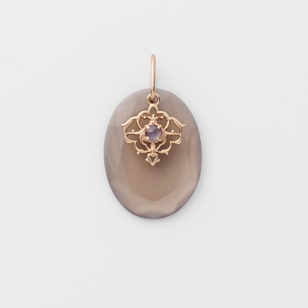 K5 Smoky Quartz Charm