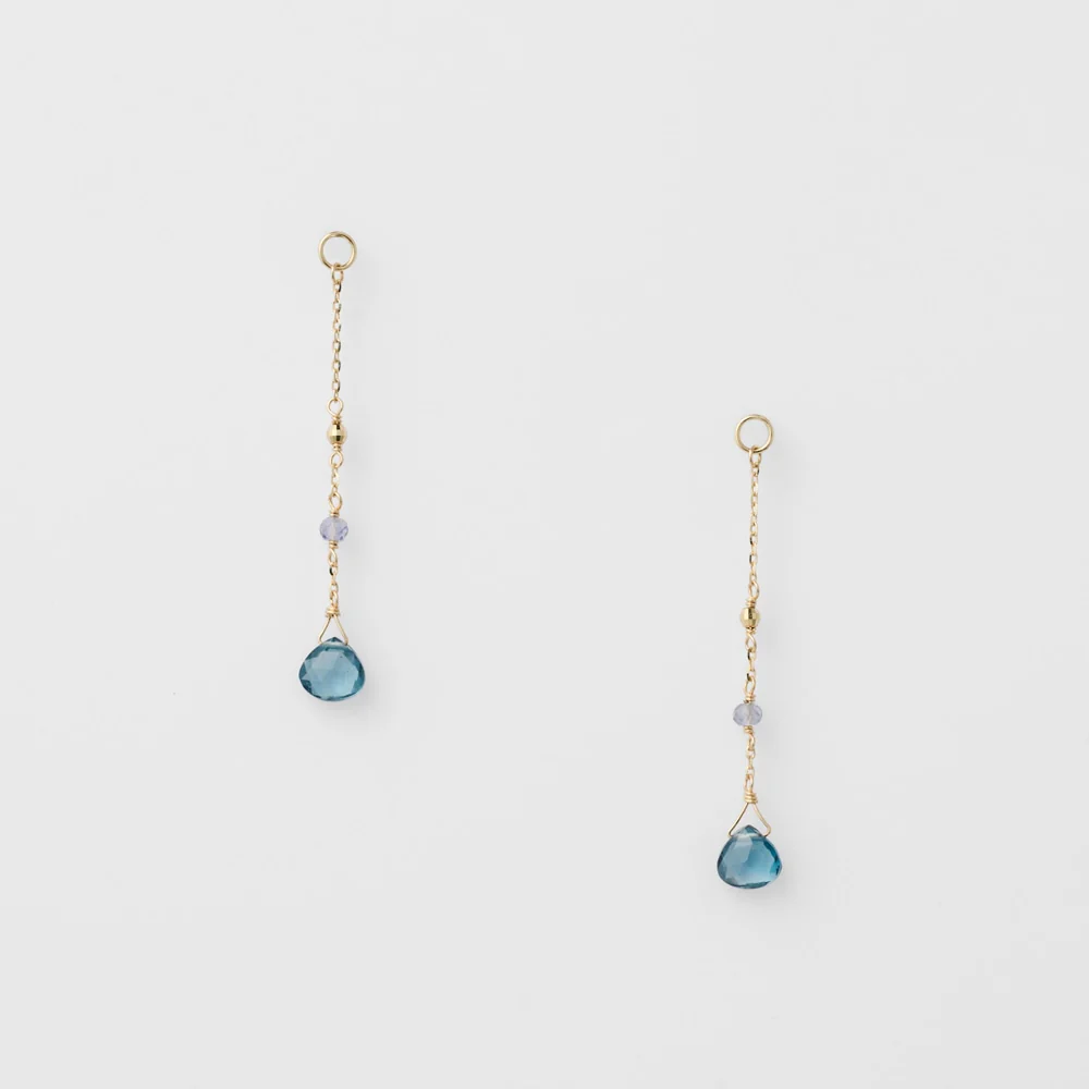 K10 Topaz/Iolite Earring Charm