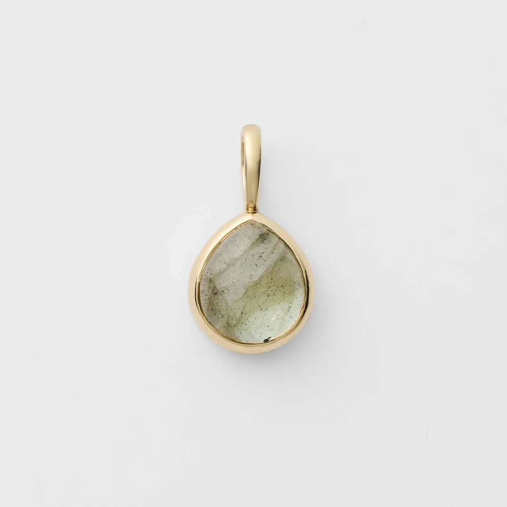 K10 Quartz/Labradorite Charm