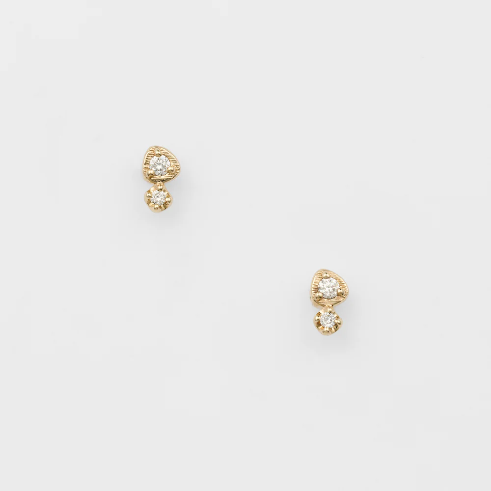K10 Diamond Earrings (0.02Ct)