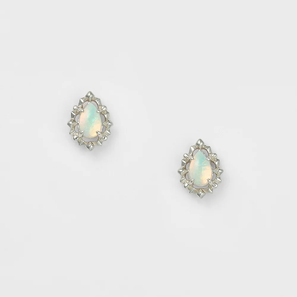 Silver Opal Earrings