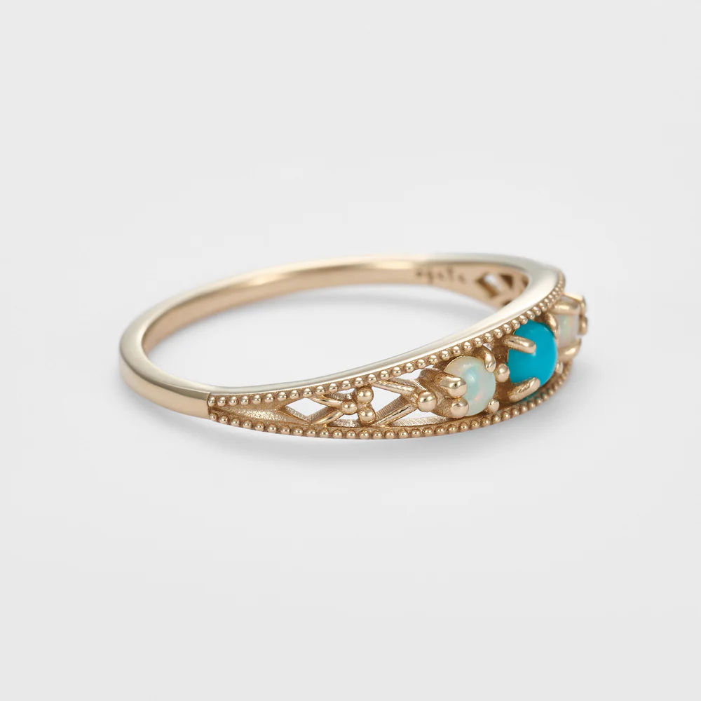 K5 Turquoise/Opal Ring - Image 2