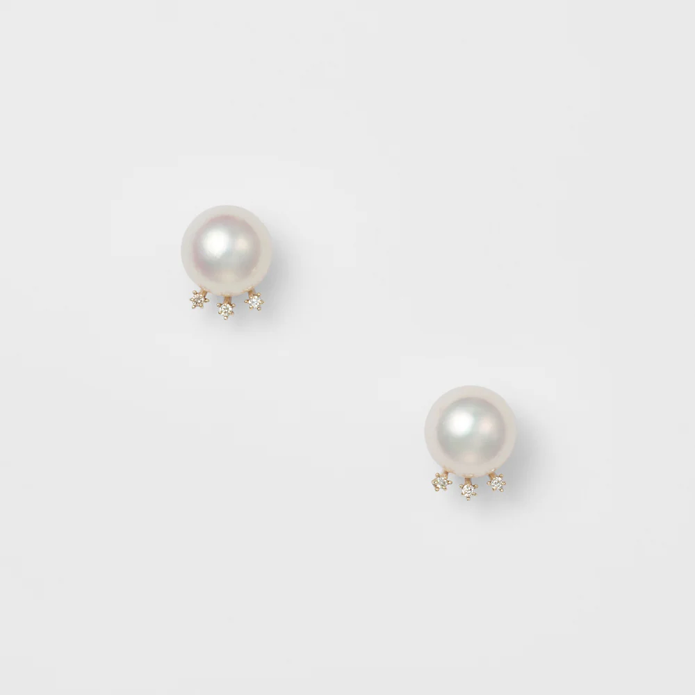 K10 Pearl Earrings (White)