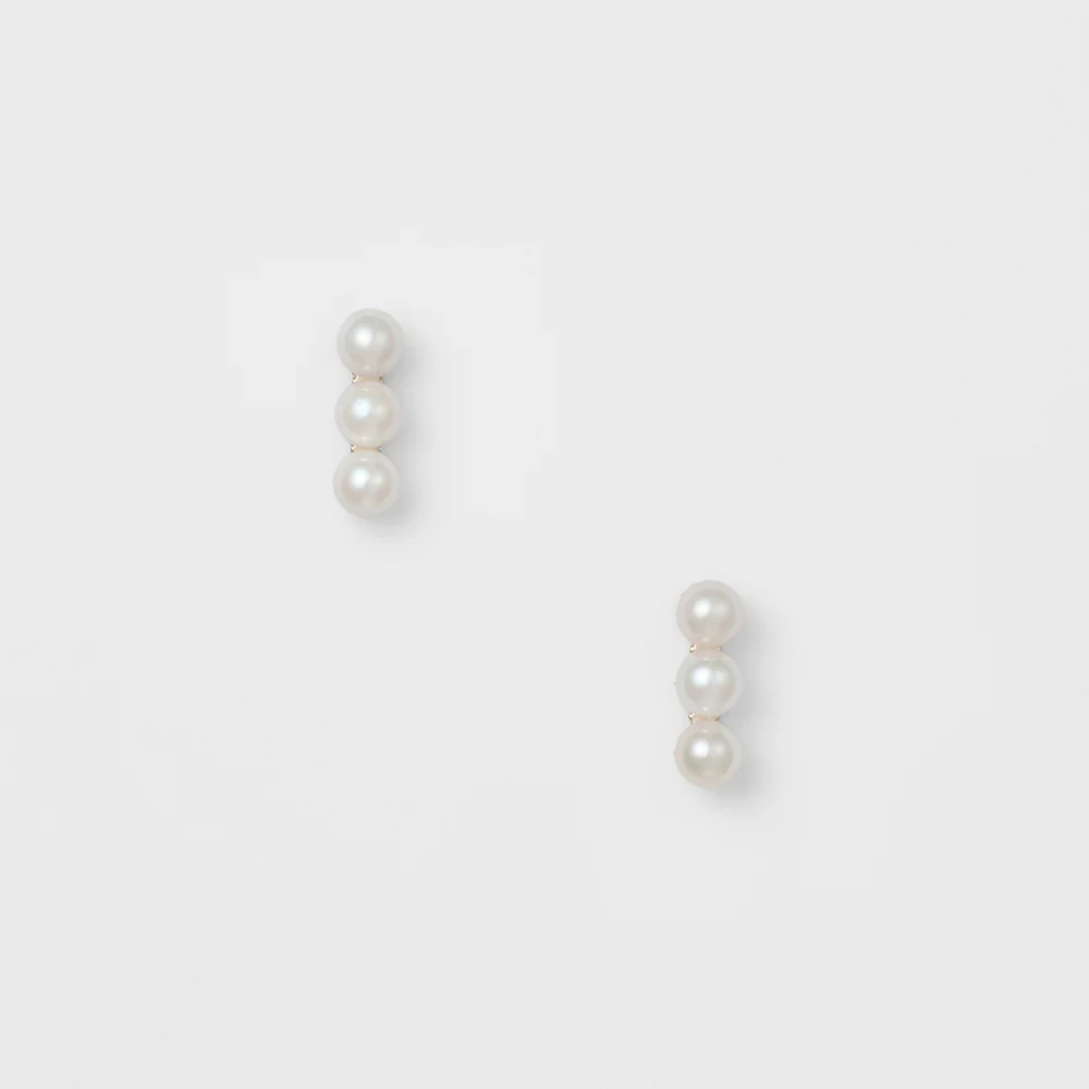 Silver/K10 Pearl Earrings