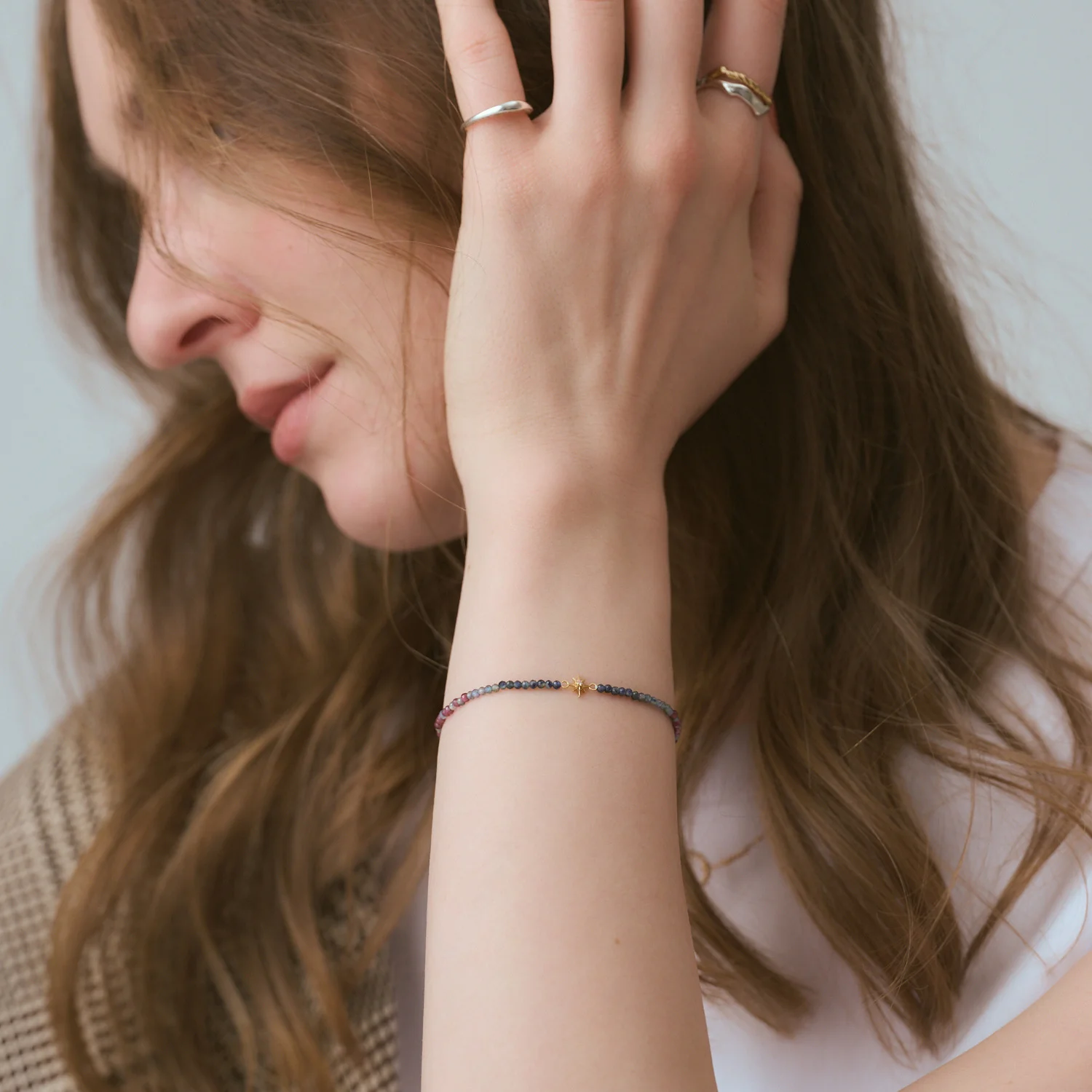Gold Multi-Stone Bracelet - Image 3
