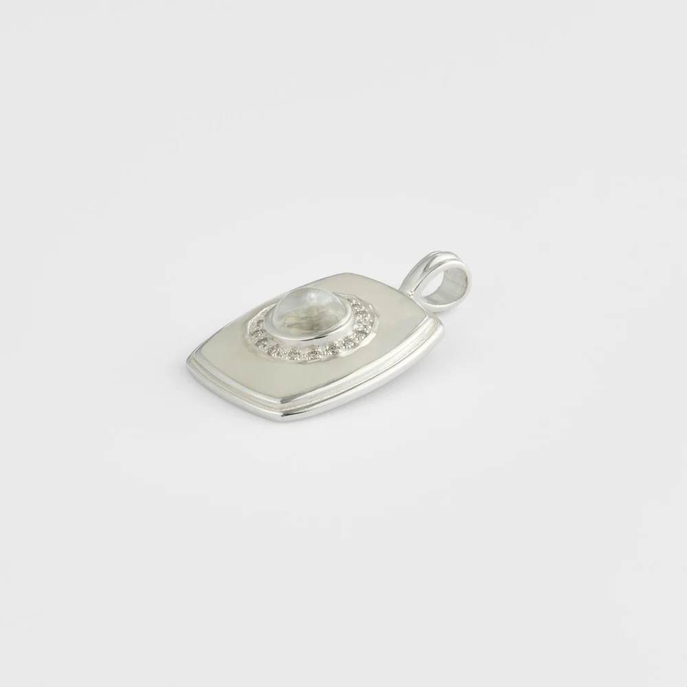 Silver Quartz/Diamond Charm - Image 4