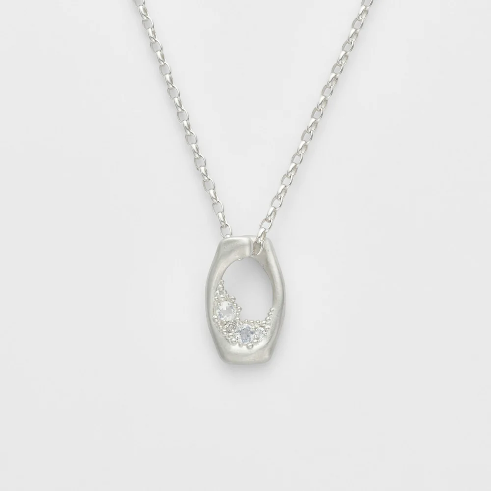 Silver Labradorite/Diamond Charm - Image 3