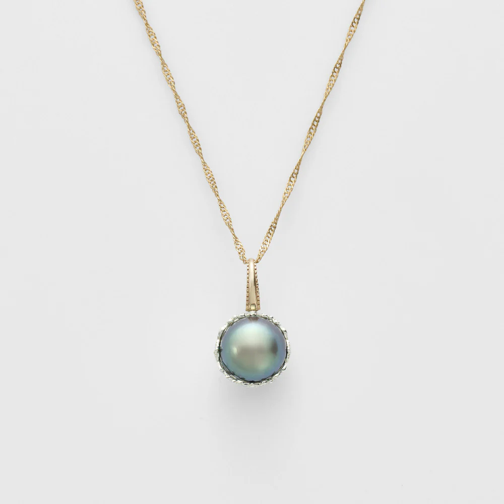 Silver/K10 Pearl Charm (Black) - Image 3