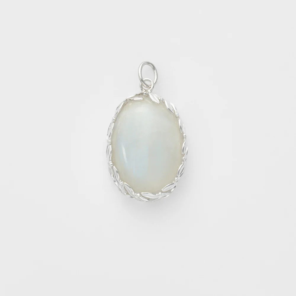 Silver Feldspar Charm