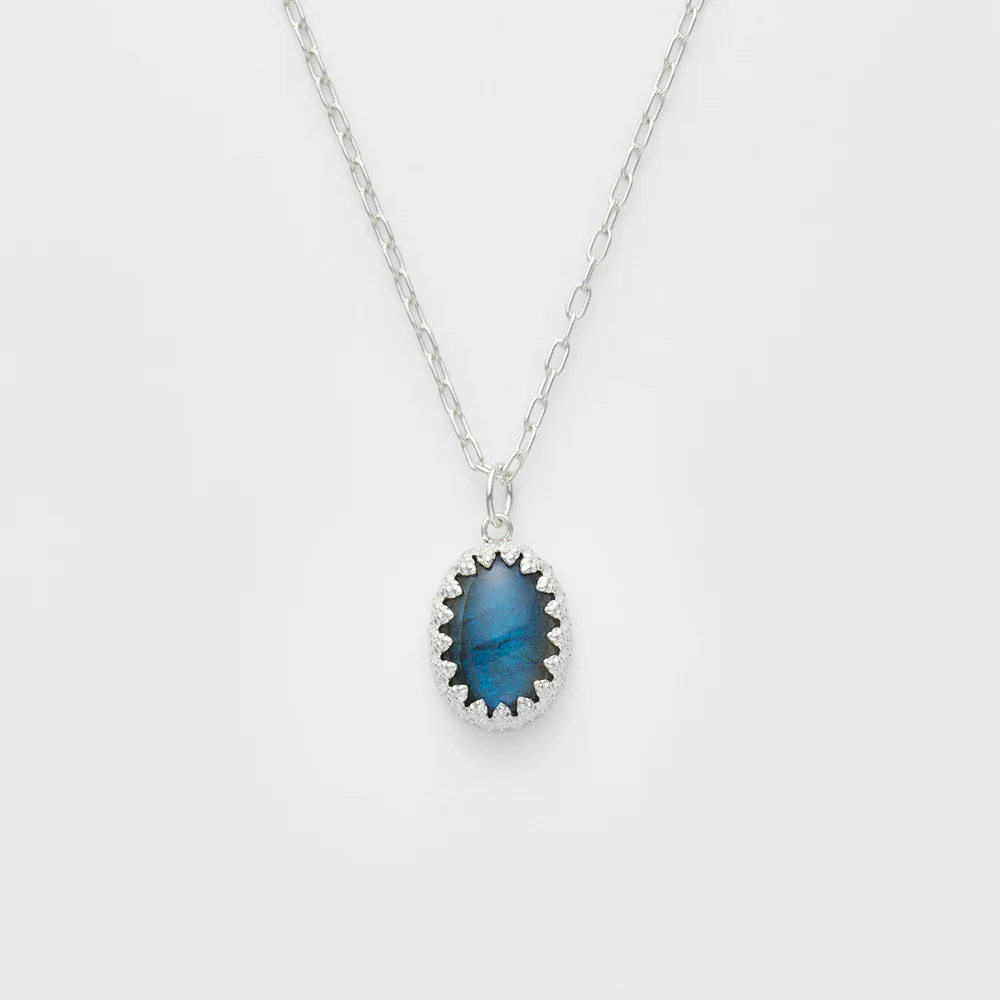 Silver Labradorite Charm - Image 3