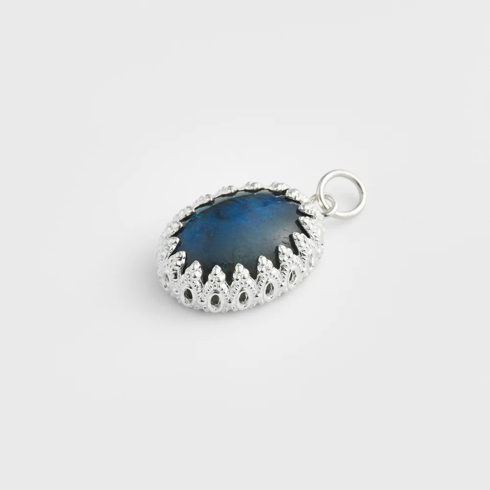Silver Labradorite Charm - Image 4