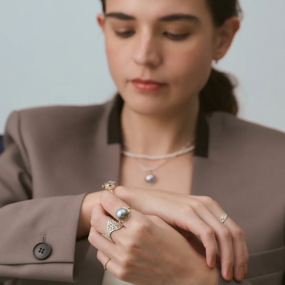 K10/Silver Pearl Ring ~agete 36th Anniversary~ - Image 5